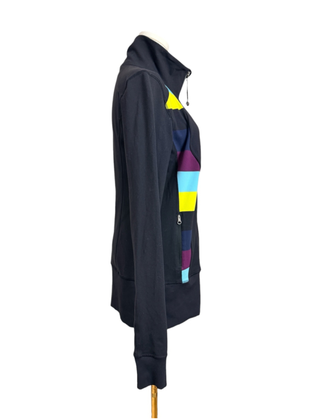 LULULEMON Nice Asana Black Jacket Luon Full Zip Athletic Gym Training Top, Sz 4 - Picture 4 of 16